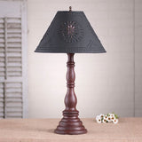 Country LightingDAVENPORT TABLE LAMP with 15" Punched Tin Shade in 10 Distressed Textured FinisheslamplightSaving Shepherd