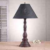 Country LightingDAVENPORT TABLE LAMP with 15" Punched Tin Shade in 10 Distressed Textured FinisheslamplightSaving Shepherd