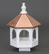 Bird Feeder20” COPPER TOP BIRD FEEDER - 14” Round White Gazebobirdbird feederSaving Shepherd