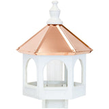 Bird Feeder20” COPPER TOP BIRD FEEDER - 14” Round White Gazebobirdbird feederSaving Shepherd