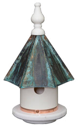 Birdhouse13" WREN BIRDHOUSE - Azek Vinyl Bird Condo with Patina Copper Roofbirdbird houseSaving Shepherd
