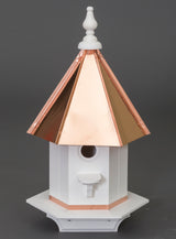 BirdhouseWOODPECKER BIRDHOUSE - Azek Poly Vinyl & Copper Roof Bird Housebirdbird houseSaving Shepherd