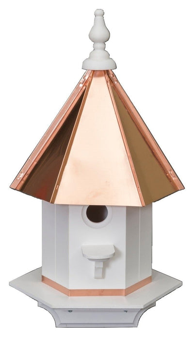BirdhouseWOODPECKER BIRDHOUSE - Azek Poly Vinyl & Copper Roof Bird Housebirdbird houseSaving Shepherd