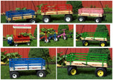 Wheelbarrows, Carts & WagonsAMISH STEEL BED WAGON Green Utility Pull Cart USAactiveadjustableSaving Shepherd