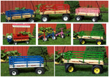 Wheelbarrows, Carts & WagonsAMISH STEEL BED WAGON Red Utility Pull Cart USAactiveadjustableSaving Shepherd
