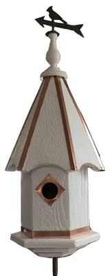 BirdhousesBIRDHOUSE with BIRD FINIAL - 7 Vibrant Colors with Copper Trim & Accentsbirdbird houseSaving Shepherd