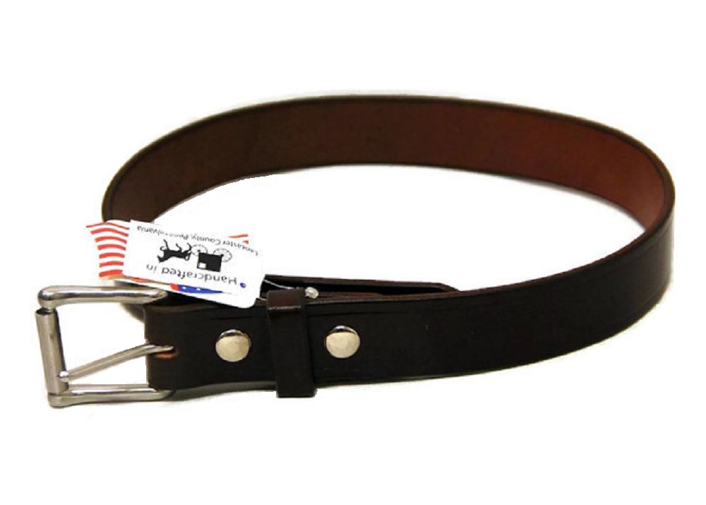 Leather Belt AMISH LEATHER WORK BELT Black or Brown Saving Shepherd