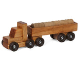 Wooden & Handcrafted ToysBARREL DELIVERY TRUCK - Wood Tractor Trailer with Cargo Load USAAmishchildrenSaving Shepherd