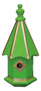 BirdhousesBIRDHOUSE with BIRD FINIAL - 7 Vibrant Colors with Copper Trim & Accentsbirdbird houseSaving Shepherd