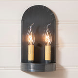 Country LightingDouble Candle Colonial Arch Sconce ~ Handcrafted in Country Tinaccent lightaccent lightingSaving Shepherd