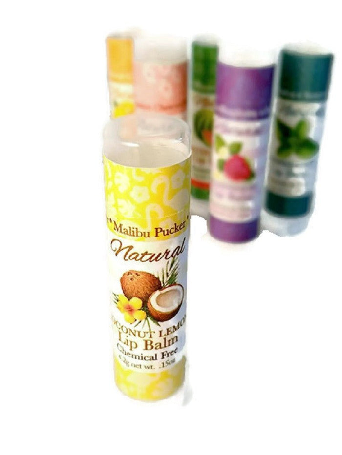 Skin CareMALIBU PUCKER LIP BALM ~ All Natural with Coconut Extract & Lemon Oil USAACEbalmsSaving Shepherd