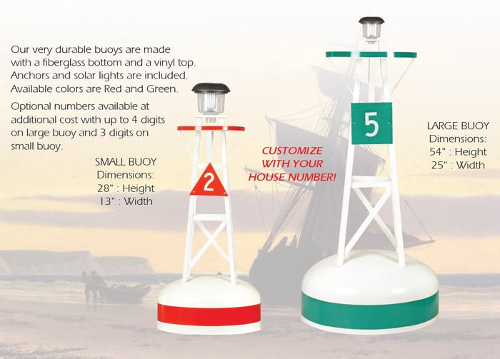 BuoyDECORATIVE LAWN BUOY - Fiberglass & Vinyl with Solar Lightbuoylawn decorSaving Shepherd