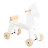 Wooden & Handcrafted ToysTODDLER RIDE ON HORSE - Amish Handcrafted Wood Walker in WHITE & NATURALchildchildrenSaving Shepherd