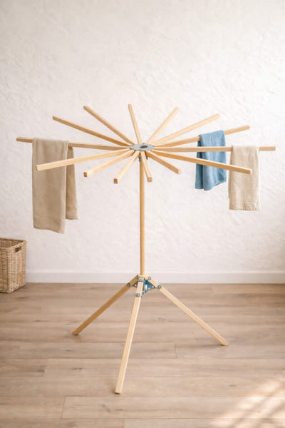 16 ARM FLOOR DRYING RACK - Amish Handmade Folding Maple Wood Clothes Laundry Hanger