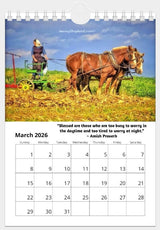 2026 WALL DESK CALENDAR - Saving Shepherd Amish Provers & PhotographsSaving Shepherd