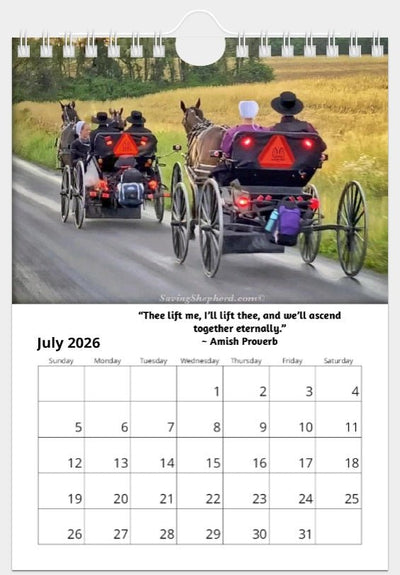 2026 WALL DESK CALENDAR - Saving Shepherd Amish Provers & PhotographsSaving Shepherd