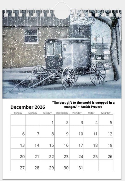 2026 WALL DESK CALENDAR - Saving Shepherd Amish Provers & PhotographsSaving Shepherd