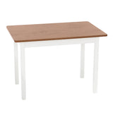 Children’s rectangular table with Harvest wood top and White base