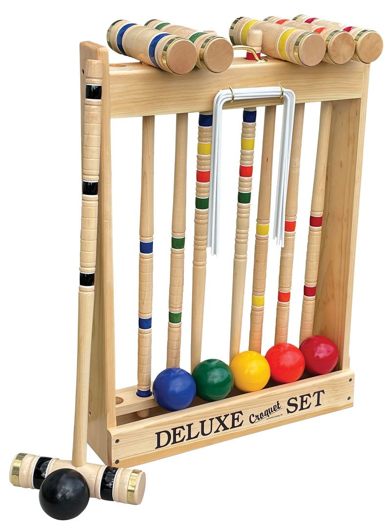 Amish-Made Deluxe Flag Croquet Golf Game Set 
