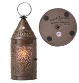 17 Inch HAND PUNCHED & SIGNED LANTERN by Irvin Hoover