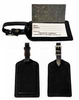 LEATHER LUGGAGE TAG - Amish Handcrafted Full-Grain Travel Bag ID