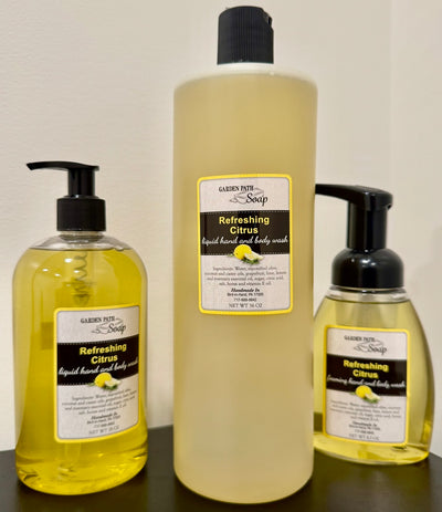 REFRESHING CITRUS LIQUID HAND & BODY WASH - Large 36 oz Refill Container