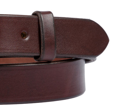 1" WIDE BRIDLE LEATHER BELT - Smooth Durable Weather Resistant
