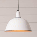 COUNTRY COLANDER PENDANT LIGHT in Rustic White Finish