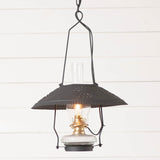 Country LightingCOUNTRY STORE HANGING HURRICANE LAMP with Tin Shade & Glass GlobeelectricglassSaving Shepherd
