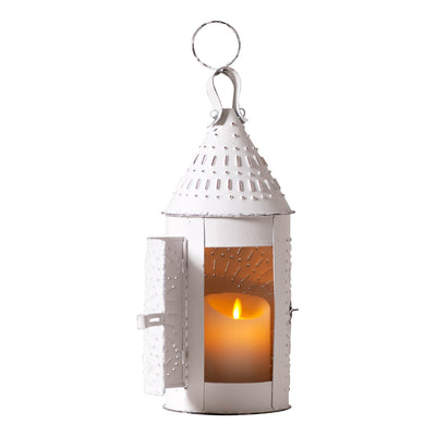 Country Lighting15 Inch Primitive Lantern - Rustic White Finishaccent lightcountry accentsSaving Shepherd
