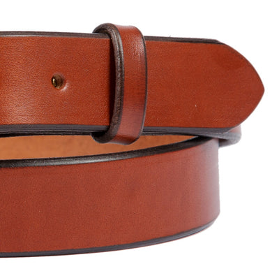 1" WIDE BRIDLE LEATHER BELT - Smooth Durable Weather Resistant