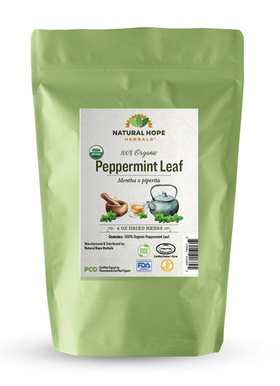 PEPPERMINT LEAF - Certified Organic Dried Single Ingredient Tea