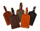 LEATHER LUGGAGE TAG - Amish Handcrafted Full-Grain Travel Bag ID