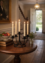 5 CANDLE CANDELABRA - Amish Hand Forged Wrought Iron Table Centerpiece