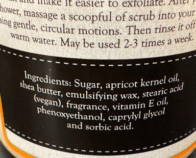 SWEET ORANGE SUGAR SCRUB - Bright & Uplifting Natural Citrus Body Polish