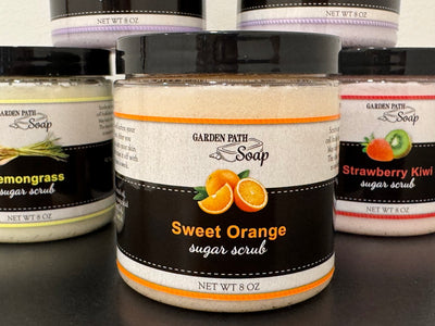 SWEET ORANGE SUGAR SCRUB - Bright & Uplifting Natural Citrus Body Polish