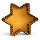 Large Star Basket wood-splint basket in Navy, white background