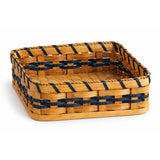 9 x 9 Tray wood-splint basket in Navy, white background