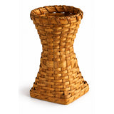 Large Hour Glass wood-splint basket in Plain, white background