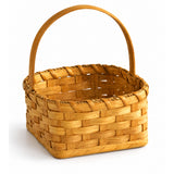 6 Inch Square Candy Basket wood-splint basket in Plain, white background
