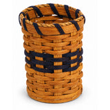 Pen Holder wood-splint basket in Navy, white background