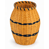 Vase wood-splint basket in Navy, white background