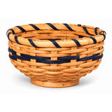 Large Fruit Bowl wood-splint basket in Navy, white background