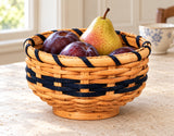 Medium Fruit Bowl wood-splint basket in Navy, lifestyle setting