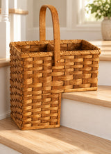 Small Step Basket wood-splint basket in Plain, lifestyle setting