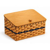 Bread Box wood-splint basket in Navy, white background