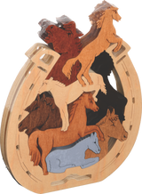 Troy Acres Pile of Horses wooden scroll saw puzzle, assembled supplier photograph