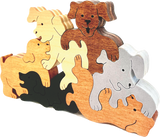 Troy Acres Pile of Pups wooden scroll saw puzzle, assembled supplier photograph