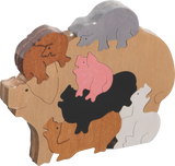 Troy Acres Pile of Pigs wooden scroll saw puzzle, assembled supplier photograph