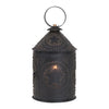Accent Lighting14-Inch Punched Tin Electric Lantern — Textured BlackCategory: Accent LightingCountry StyleSaving Shepherd